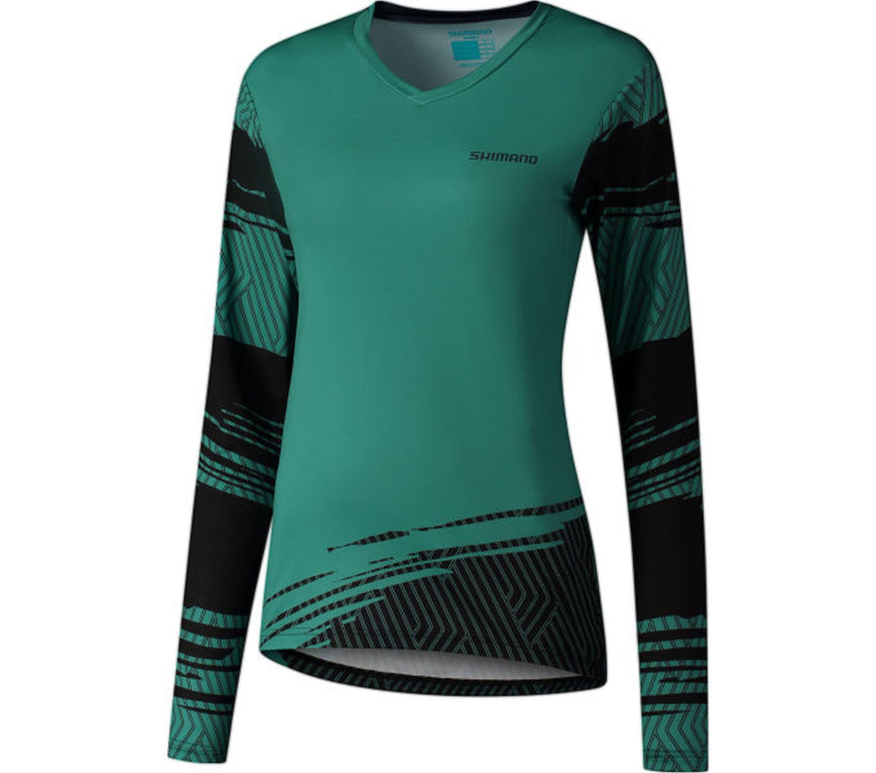 SHIMANO Woman's SAIKO Long Sleeve Jersey. Green |  Shimano