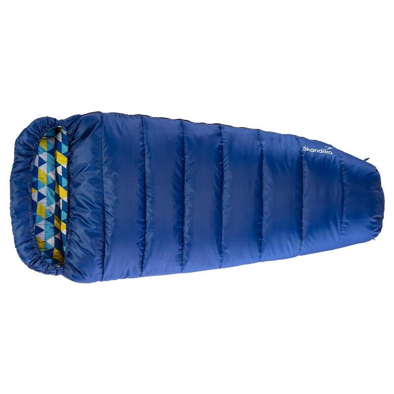 Śpiwór kempingowy mumia Vegas Flanell granatowy, lewy, 0°C, szeroki