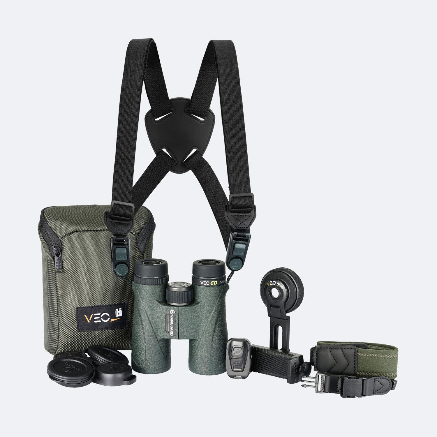 VANGUARD Kit di Binocolo ED 10x42 Vanguard Veo ED 1042BDL con accessori