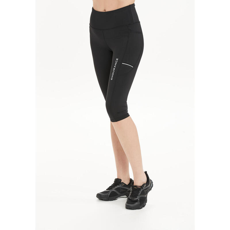 Tights Energy W 3/4 Laufsport Damen Black Atmungsaktiv ENDURANCE