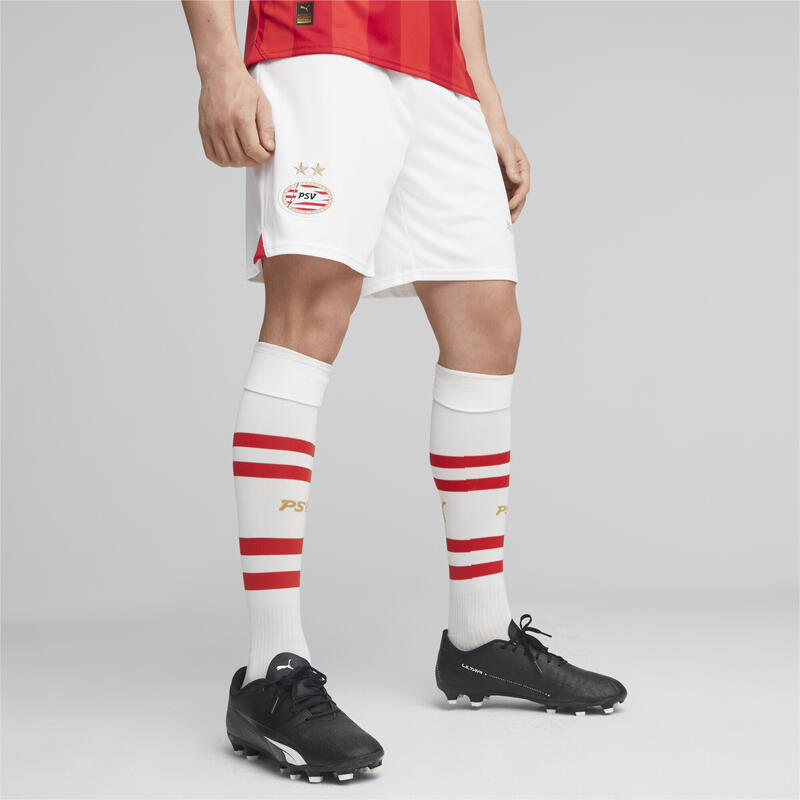 PSV Eindhoven 23/24 voetbalshort PUMA White For All Time Red