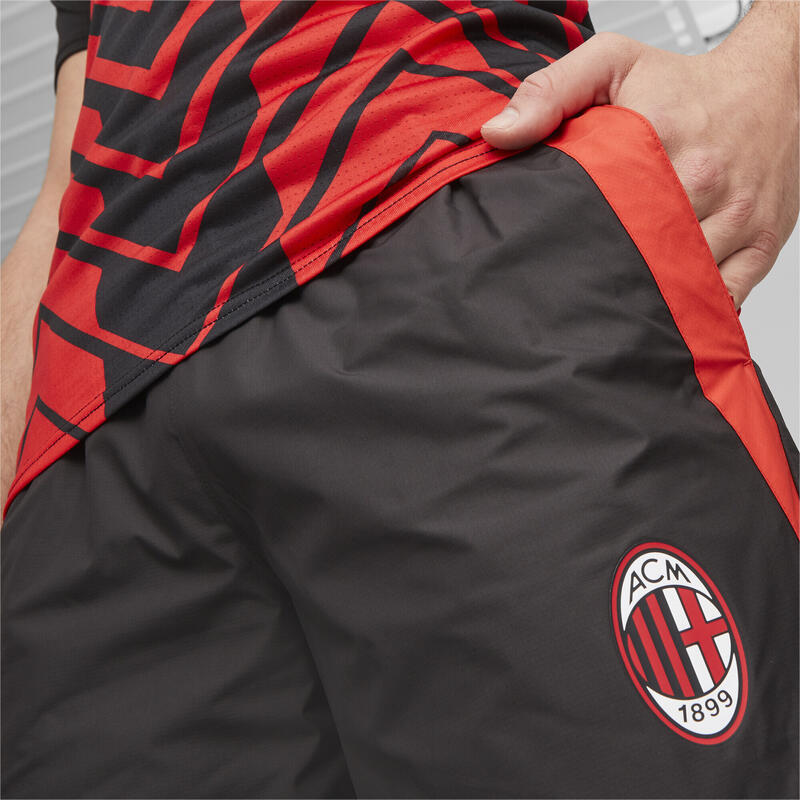 Pantaloni da calcio intessuti A.C. Milan pre-partita PUMA Black For All Time Red