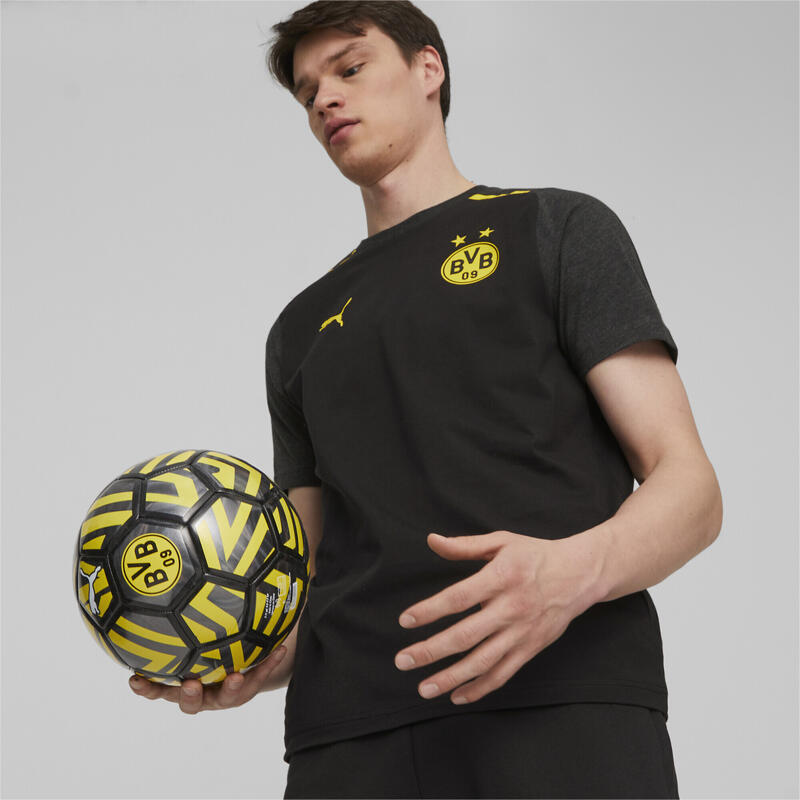 Borussia Dortmund Casuals voetbal T-shirt PUMA Black Cyber Yellow