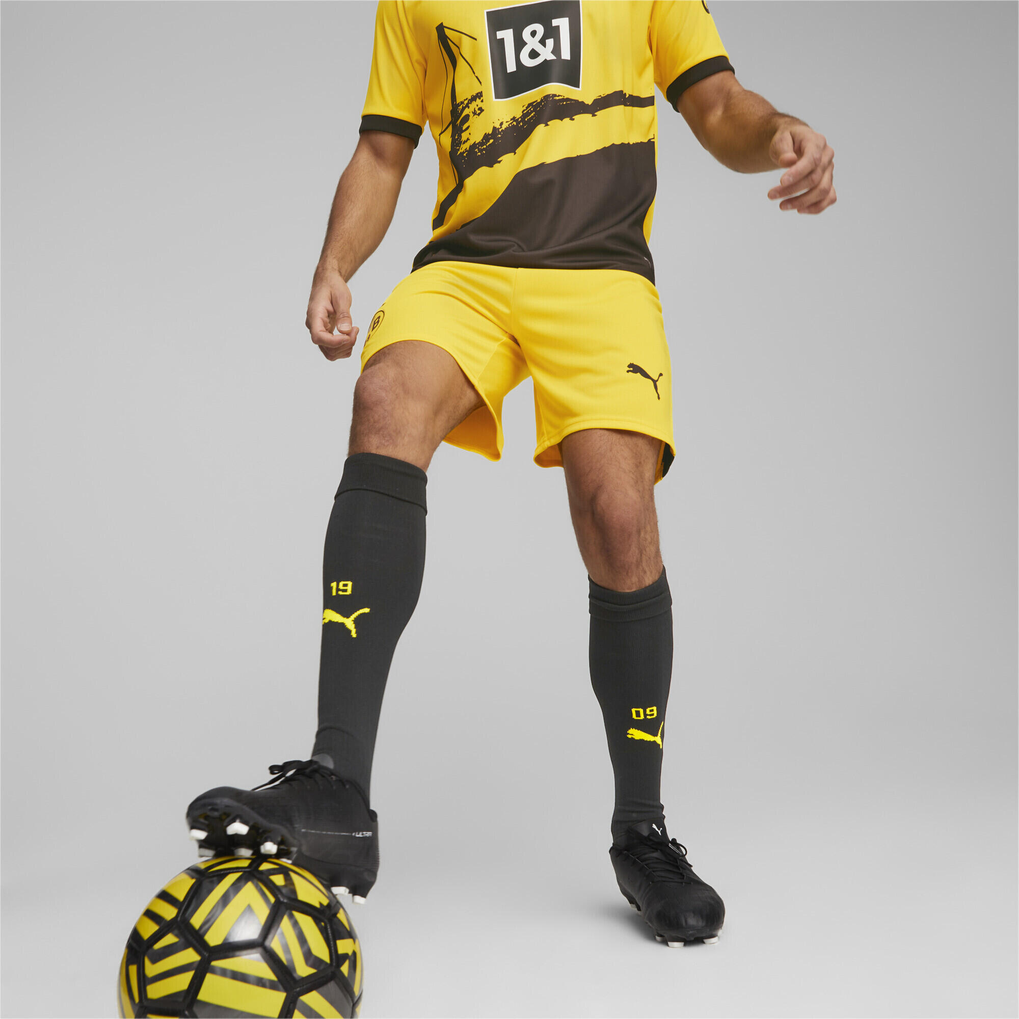 Borussia Dortmund Fußballshorts Herren PUMA Cyber Yellow Black 2/6