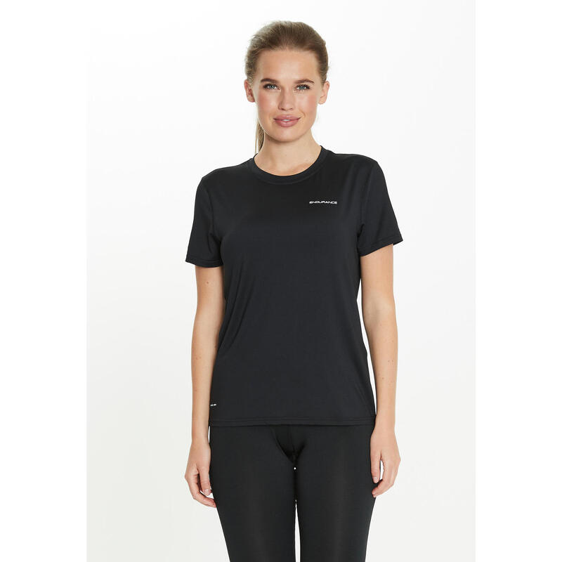 Laufshirt Yonan W Performance Laufsport Damen Black Atmungsaktiv ENDURANCE