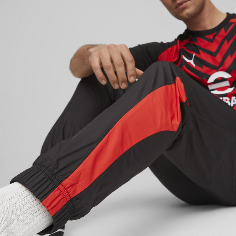 AC Milan Football Pre-match gewebte Hose Herren PUMA Black For All Time Red