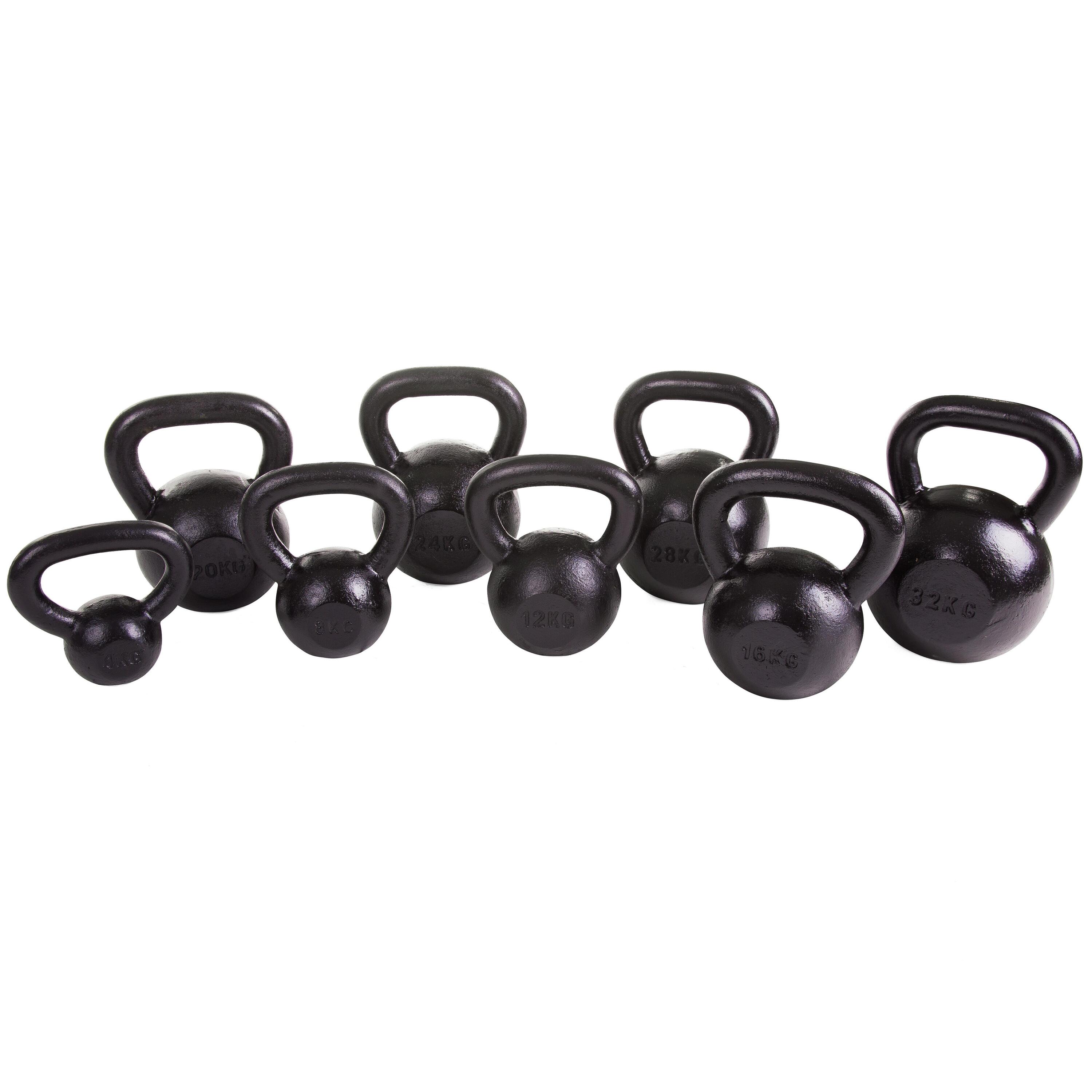 Kettlebell 8 kg Gewichtheben Unisex Schwarz 5/6
