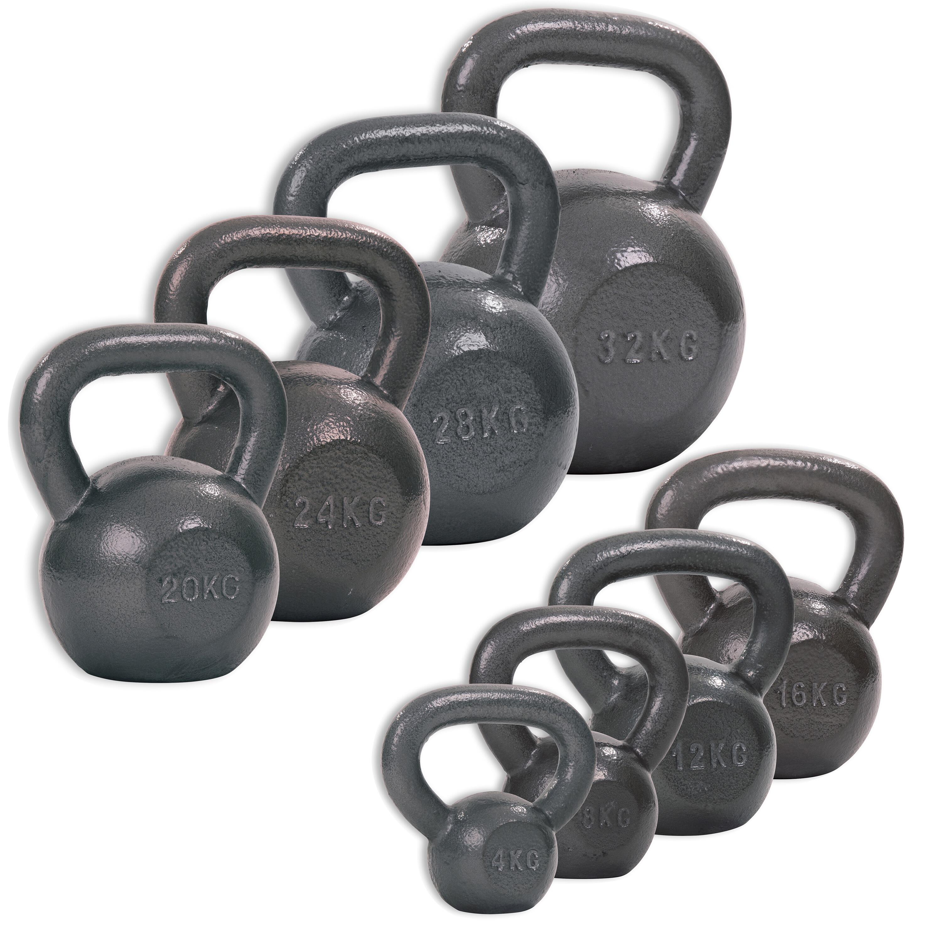 Kettlebell « Hammerschlag », aquée de coloris gris 10 kg Unisexe 3/4