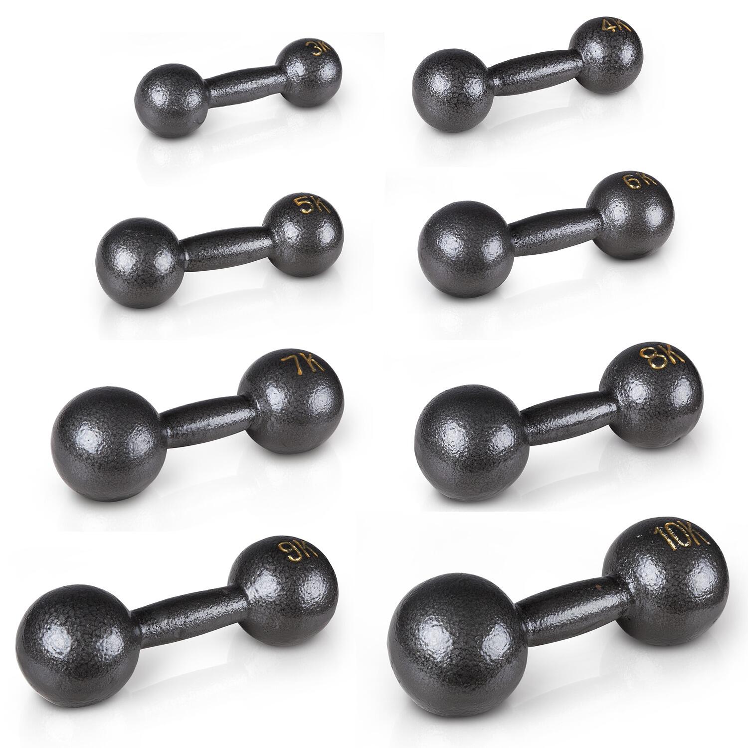 Kompakthantel Retro 4 kg Gewichtheben Unisex Schwarz-Grau 2/2