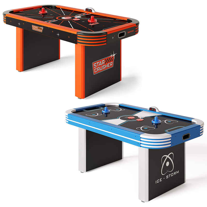 Sportime 6ft LED-Airhockey-Tisch, Ice Storm Dunkelblau