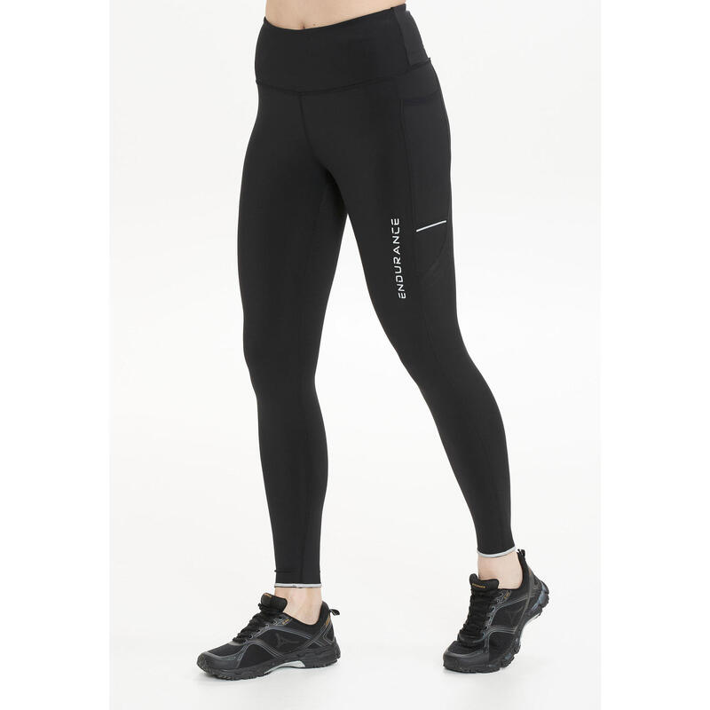 Sporthose Energy W Long Tights Laufsport Damen Black Atmungsaktiv ENDURANCE