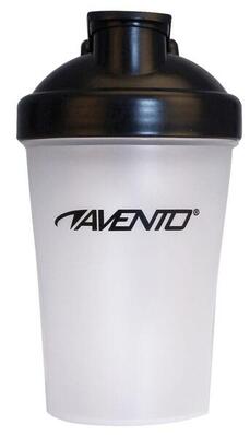 Avento shakebeker 0,4 liter transparant/ zwart