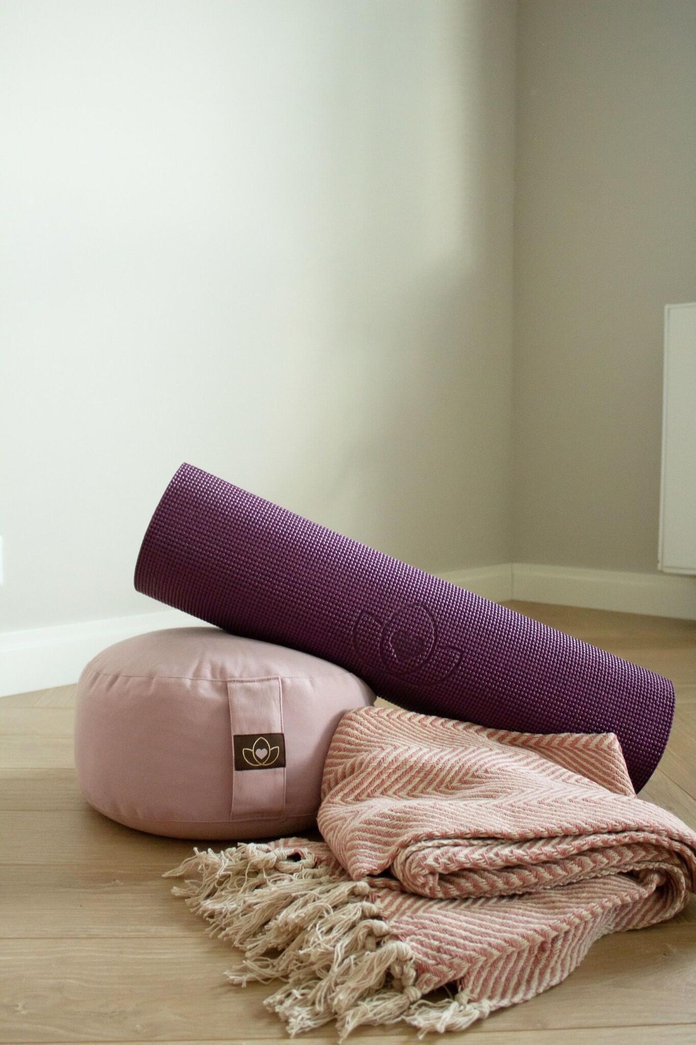 Lotus Yoga deken visgraat roze 2/4