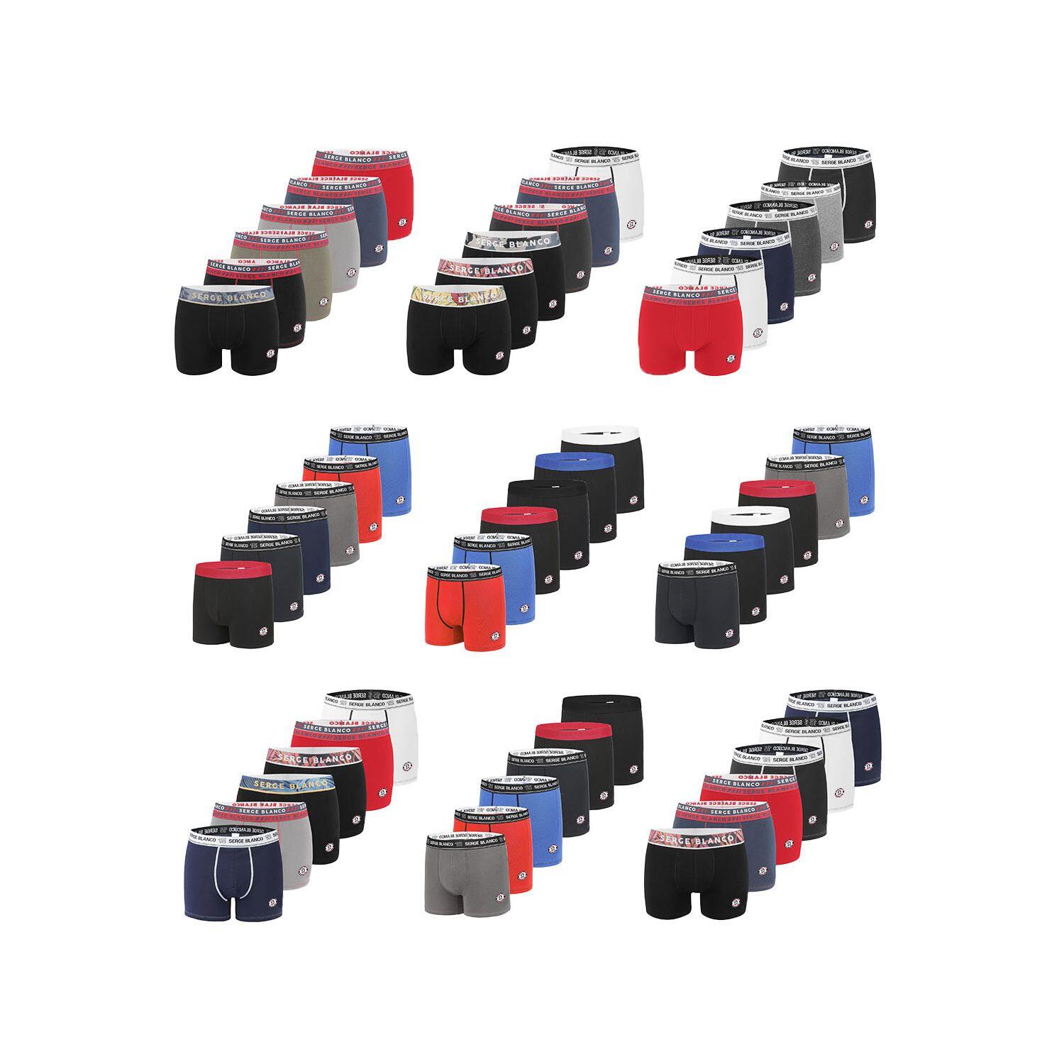 Pack Surprise de 6 Boxers coton homme 3/4