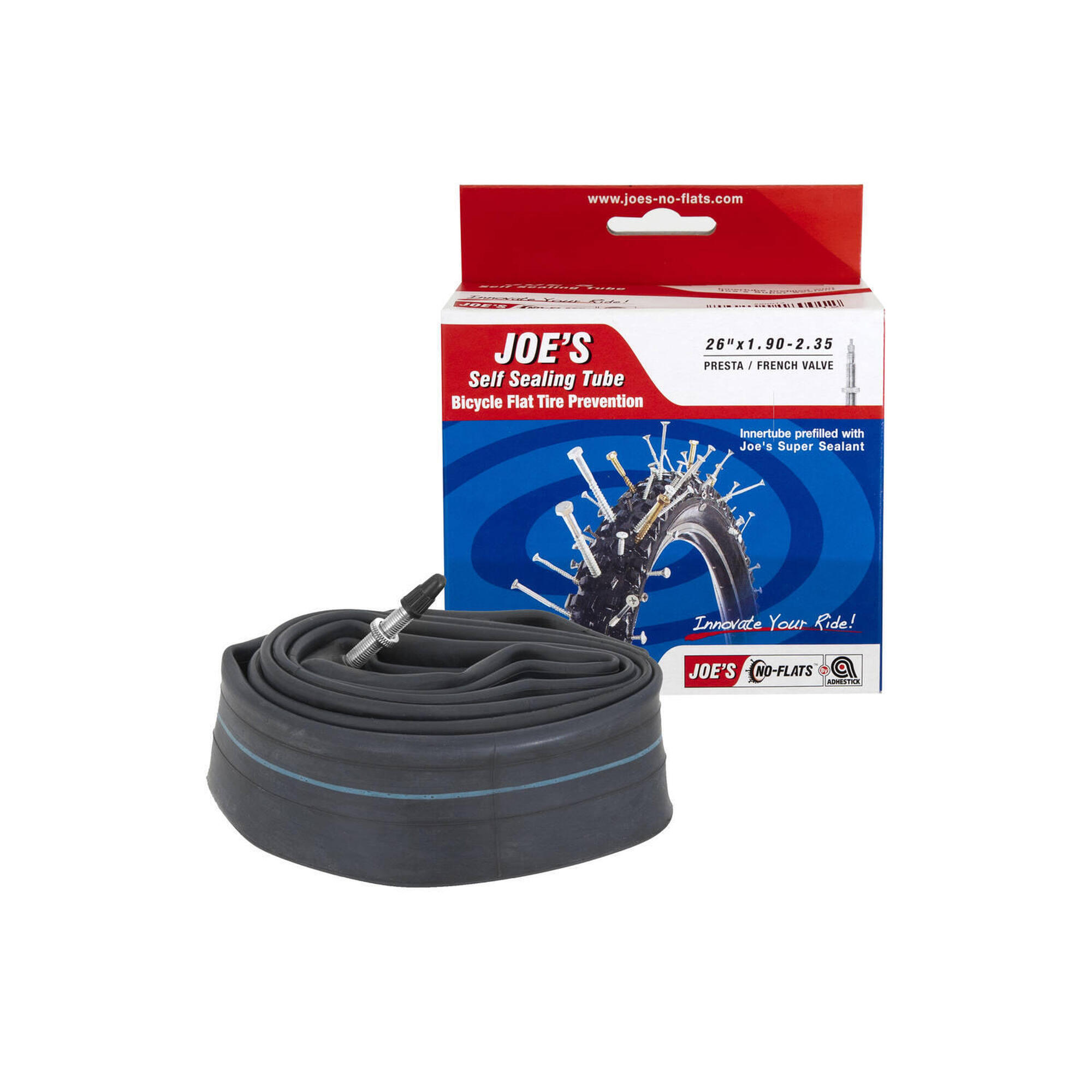 Tubo interior Joe's Presta 26 x 1,75-2,125 com válvula de látex
