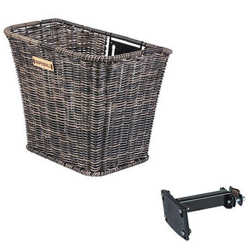 Fietsmand Bremen Rattan Look met FM stuurpenhouder  27 x 35 x 29 cm