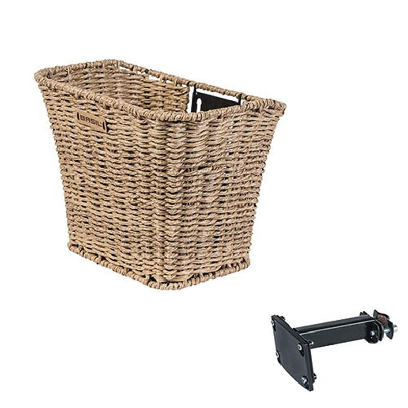 Fietsmand Bremen Rattan Look met FM stuurpenhouder  27 x 35 x 29 cm