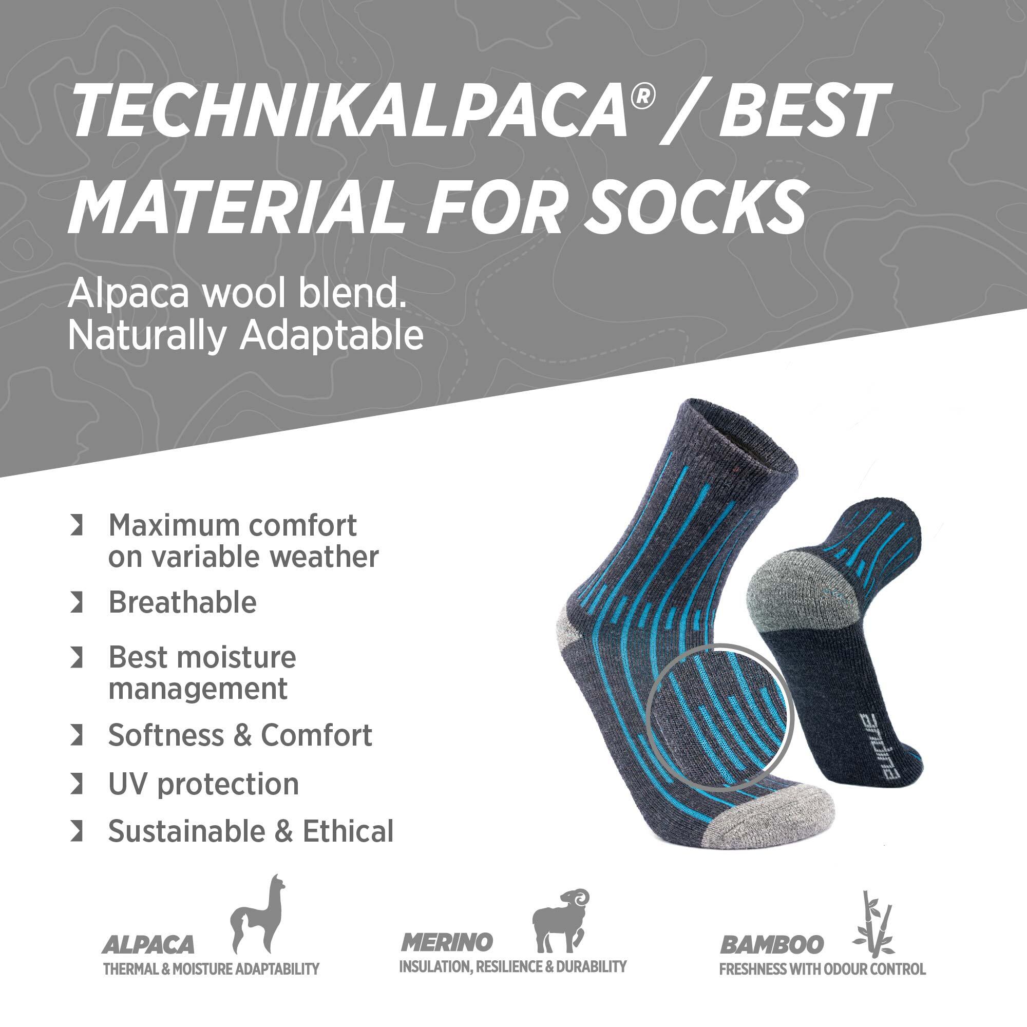 Alpaga Mérinos Chaussettes randonnée MONTANA avec fort rembourrage d'alpinisme 4/7