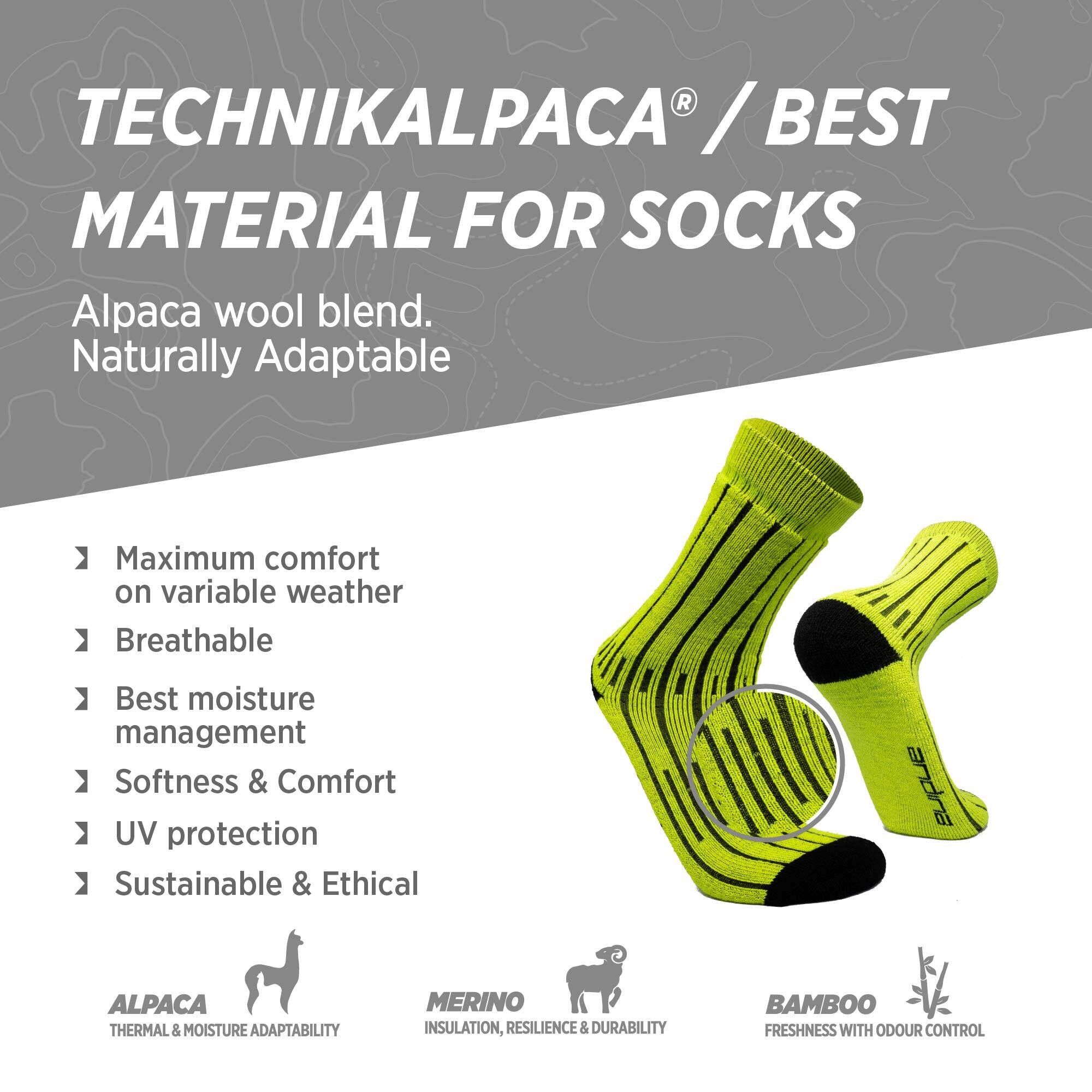 Alpaka Merino Wandersocken MONTANA mit starker Polsterung Bergsteigersocken 4/7