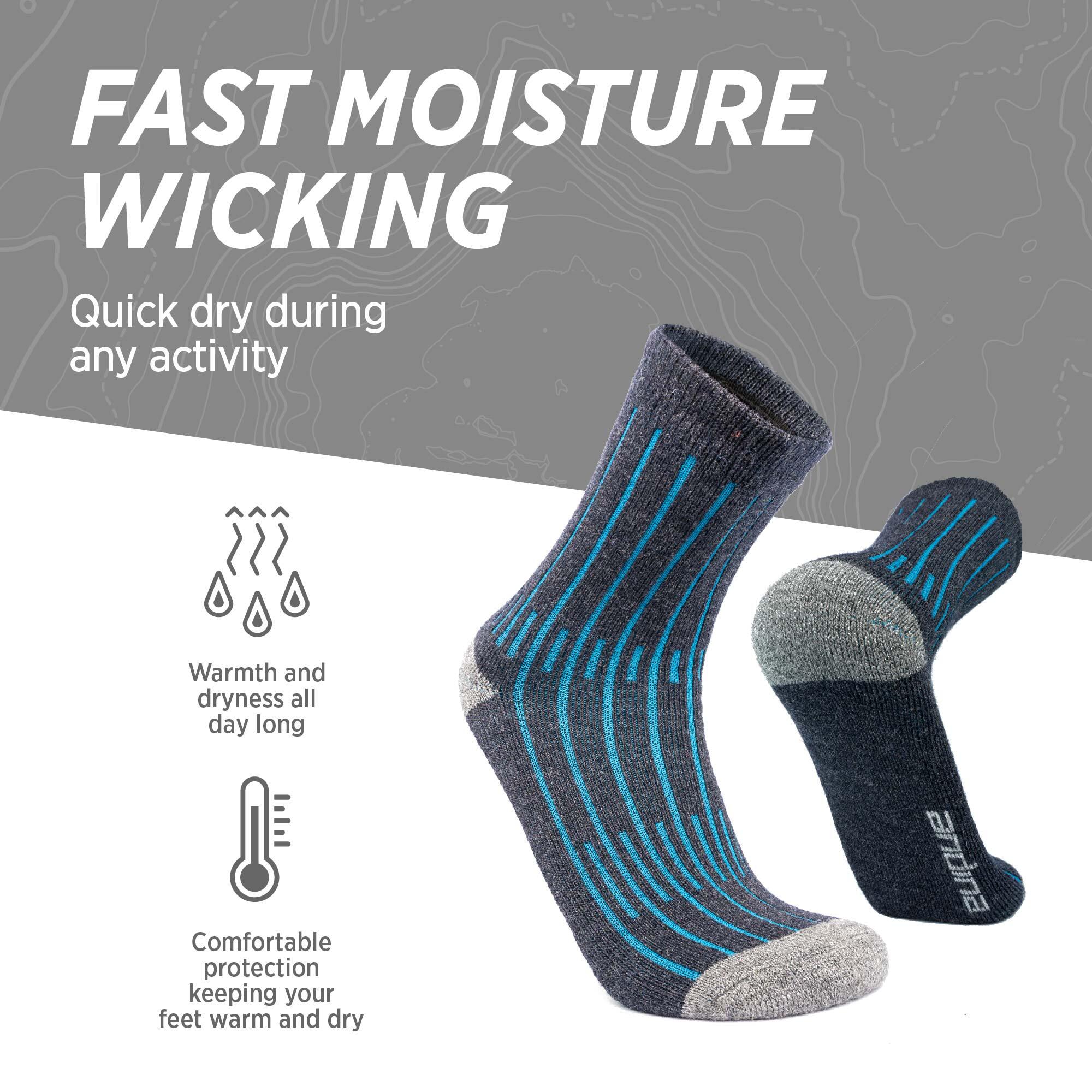 Alpaga Mérinos Chaussettes randonnée MONTANA avec fort rembourrage d'alpinisme 6/7