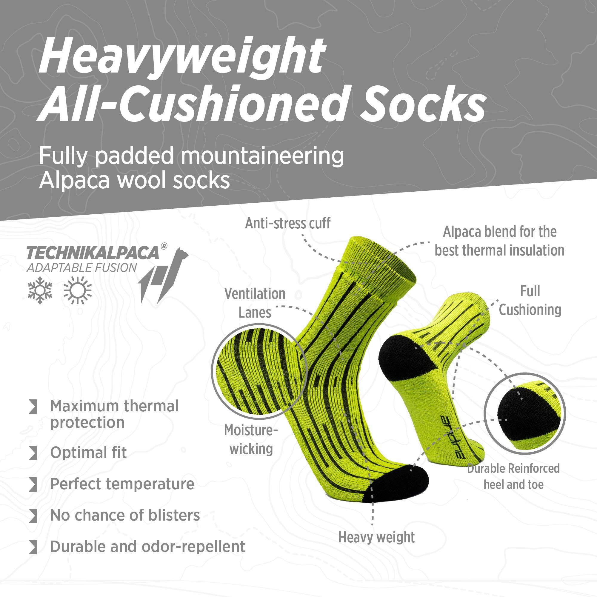 Alpaka Merino Wandersocken MONTANA mit starker Polsterung Bergsteigersocken 2/7