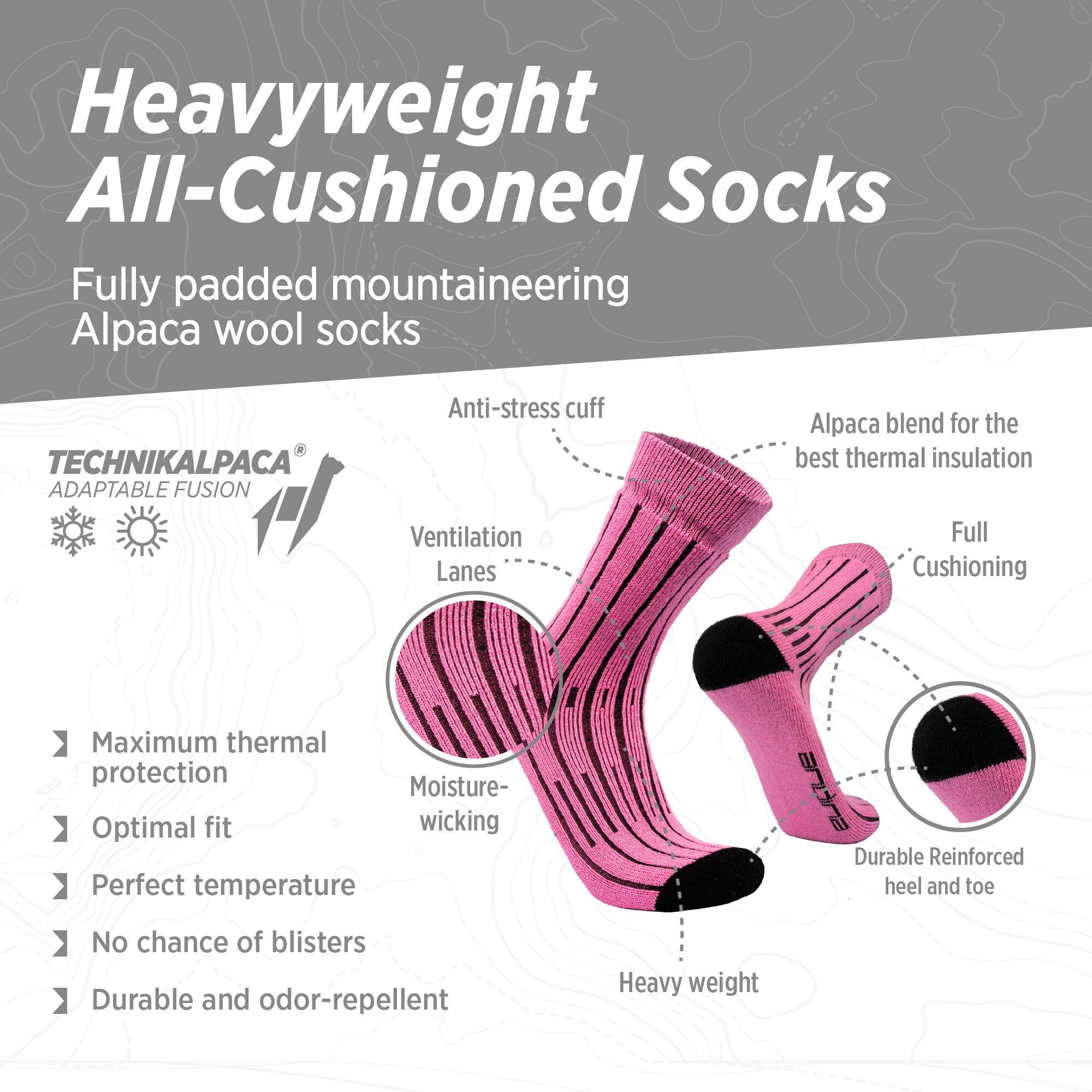 Alpaca Merino Hiking Socks MONTANA da alpinismo con imbottitura pesante 2/7