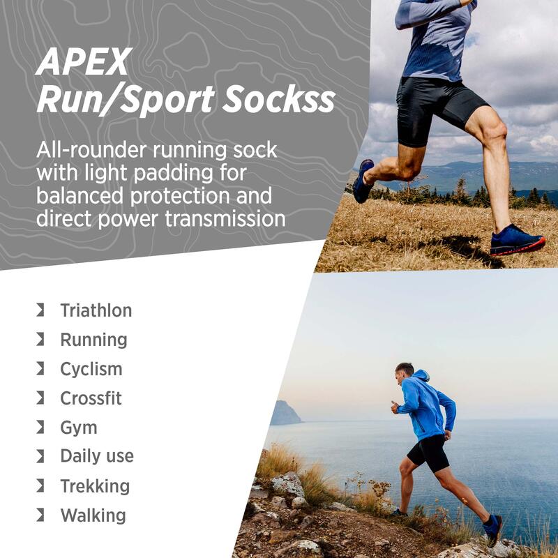 Alpaga Mérinos Chaussettes courtes, anti-bulles avec rembourrage et compression