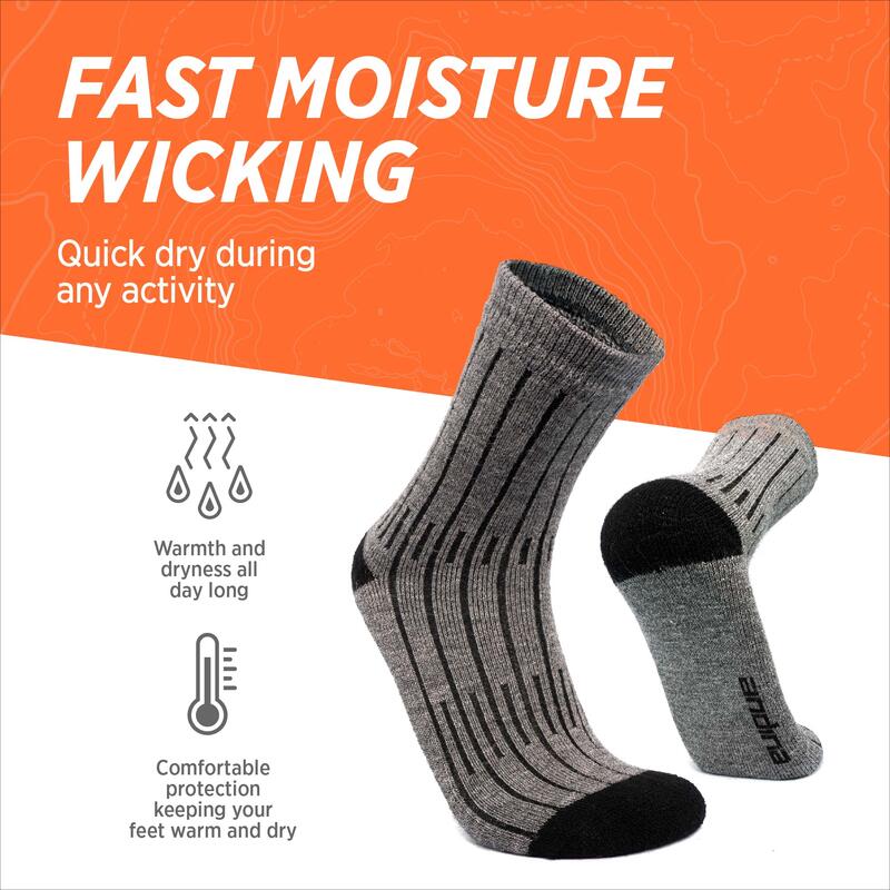 Alpaga Mérinos Chaussettes randonnée MONTANA avec fort rembourrage d'alpinisme