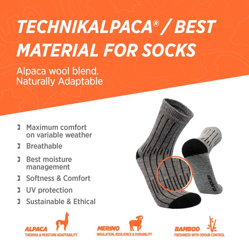 Alpaga Mérinos Chaussettes randonnée MONTANA avec fort rembourrage d'alpinisme