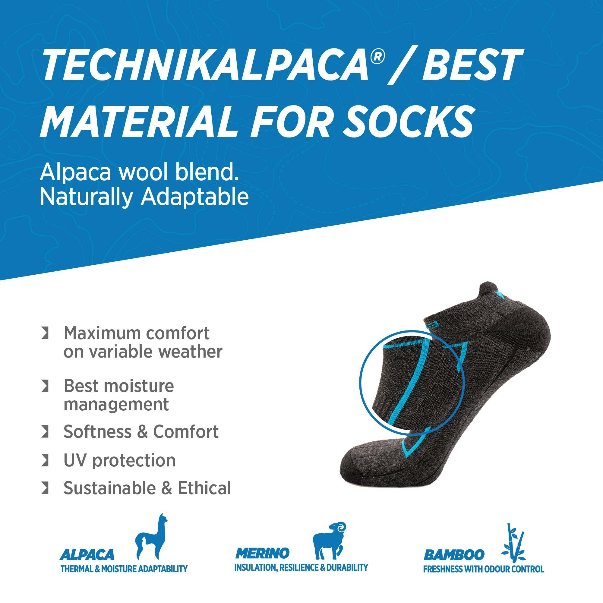 Alpaca Merino calzini da corsa anti vesciche con ammortizzazione e compressione 4/7