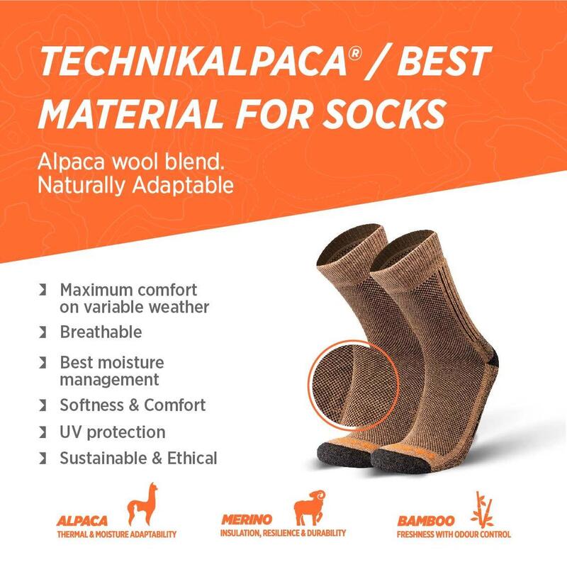 Chaussettes de randonnée thermiques en mérinos et alpaga pour hommes et femmes