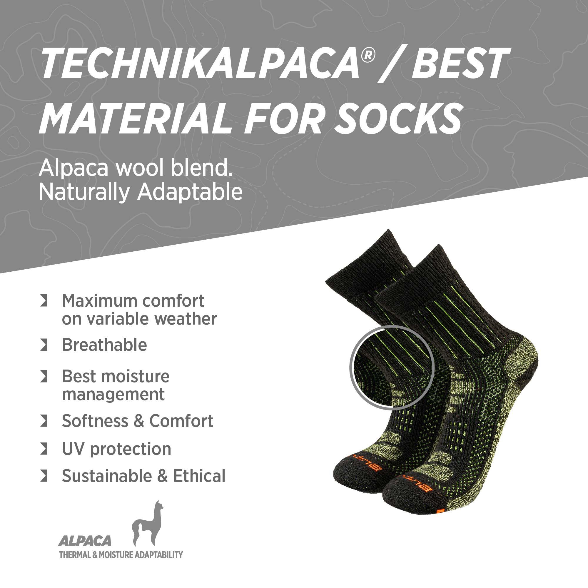 Alpaga Mérinos Chaussettes de randonnée, d'alpinisme à rembourrage extra fort 4/7