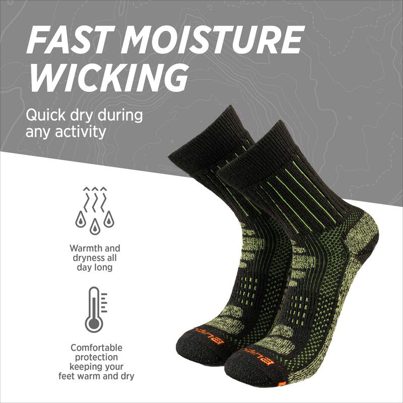 Alpaga Mérinos Chaussettes de randonnée, d'alpinisme à rembourrage extra fort