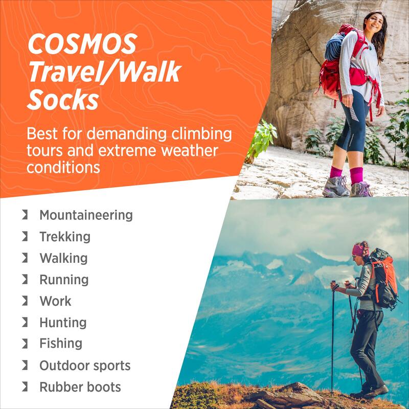 Chaussettes de randonnée en alpaga mérinos, thermiques de trekking rembourrées