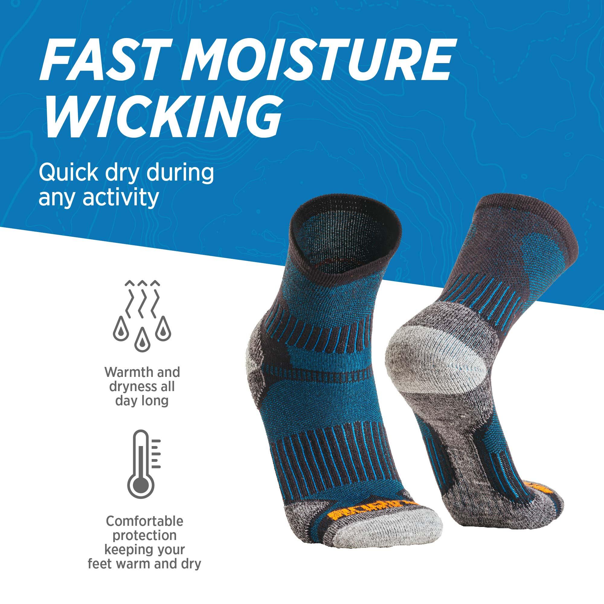 Alpaga Mérinos Chaussettes de randonnée, thermiques de trekking rembourrées. 6/7