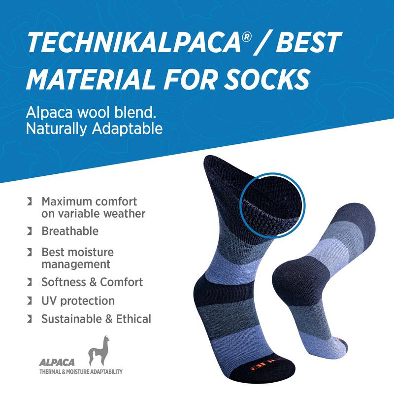 Chaussettes de randonnée Alpaca Merino d'alpinisme rembourrage extra fort AURORA