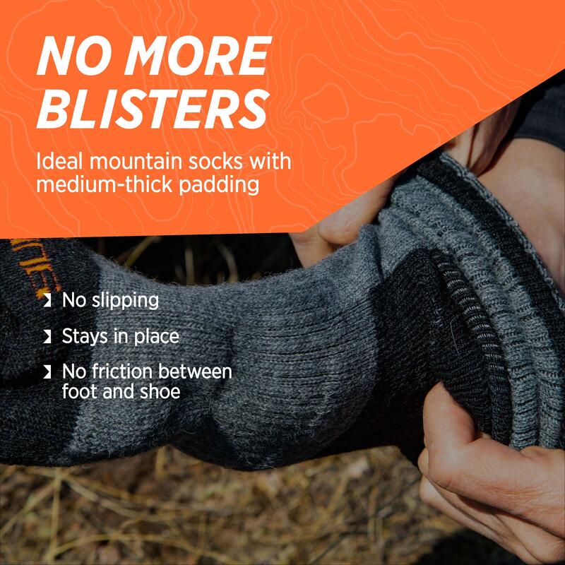 Alpaga Mérinos Chaussettes de randonnée, thermiques de trekking rembourrées.