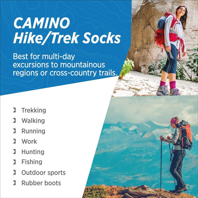 Chaussettes thermiques de trekking et randonnée en alpaga mérinos| CAMINO