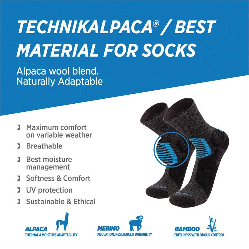 Chaussettes thermiques de trekking et randonnée en alpaga mérinos| CAMINO