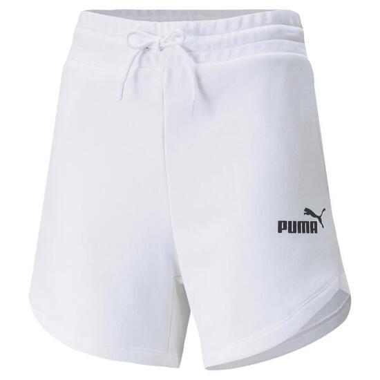 Shorts Essentials High Waist Donna PUMA White