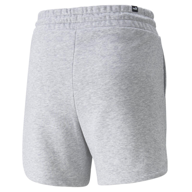 Essentials short met hoge taille voor dames PUMA Light Gray Heather