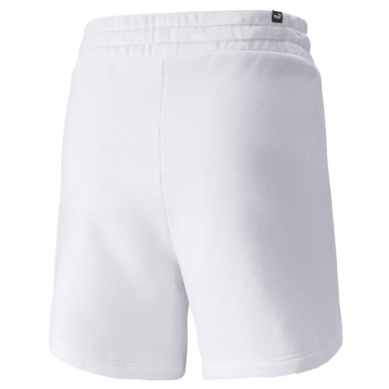 Essentials Hochgeschnittene Shorts Damen PUMA White