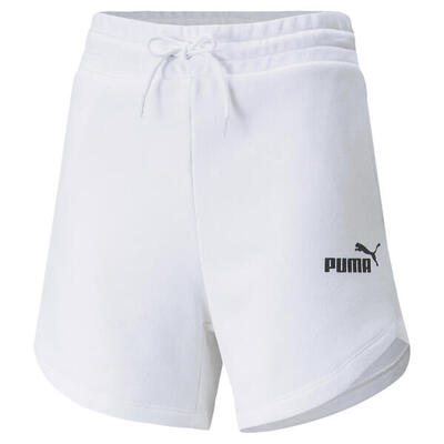Essentials short met hoge taille voor dames puma white
