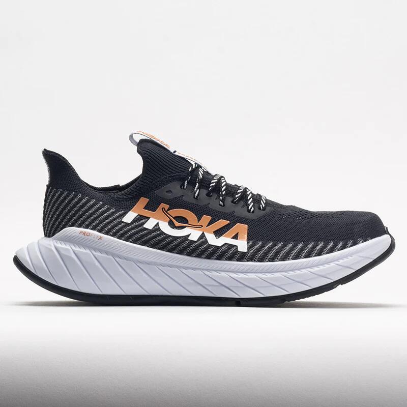 HOKA 女式碳纖維跑鞋 -黑白