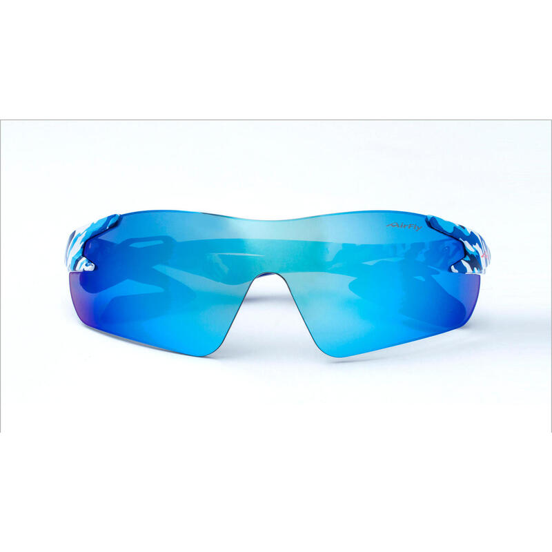 AF-301 C-4 水銀鏡片太陽眼鏡 - 藍色/迷彩
