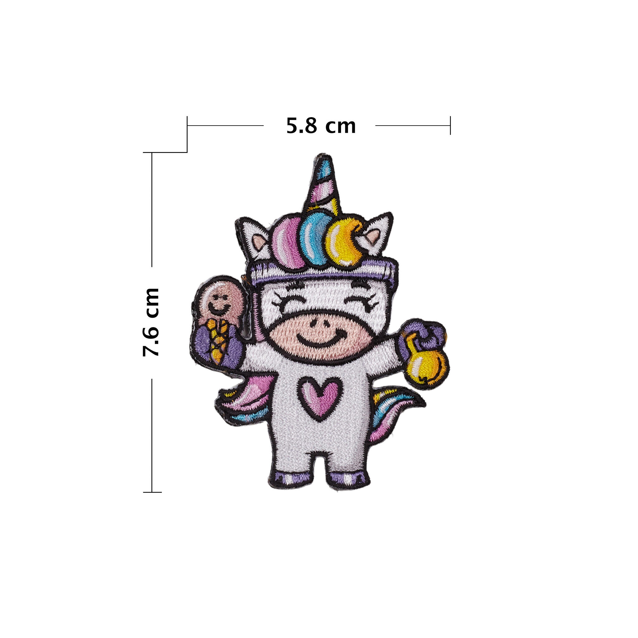 Patch Elitex Glückliches Einhorn PVC Klett für Rucksäcke 2/4