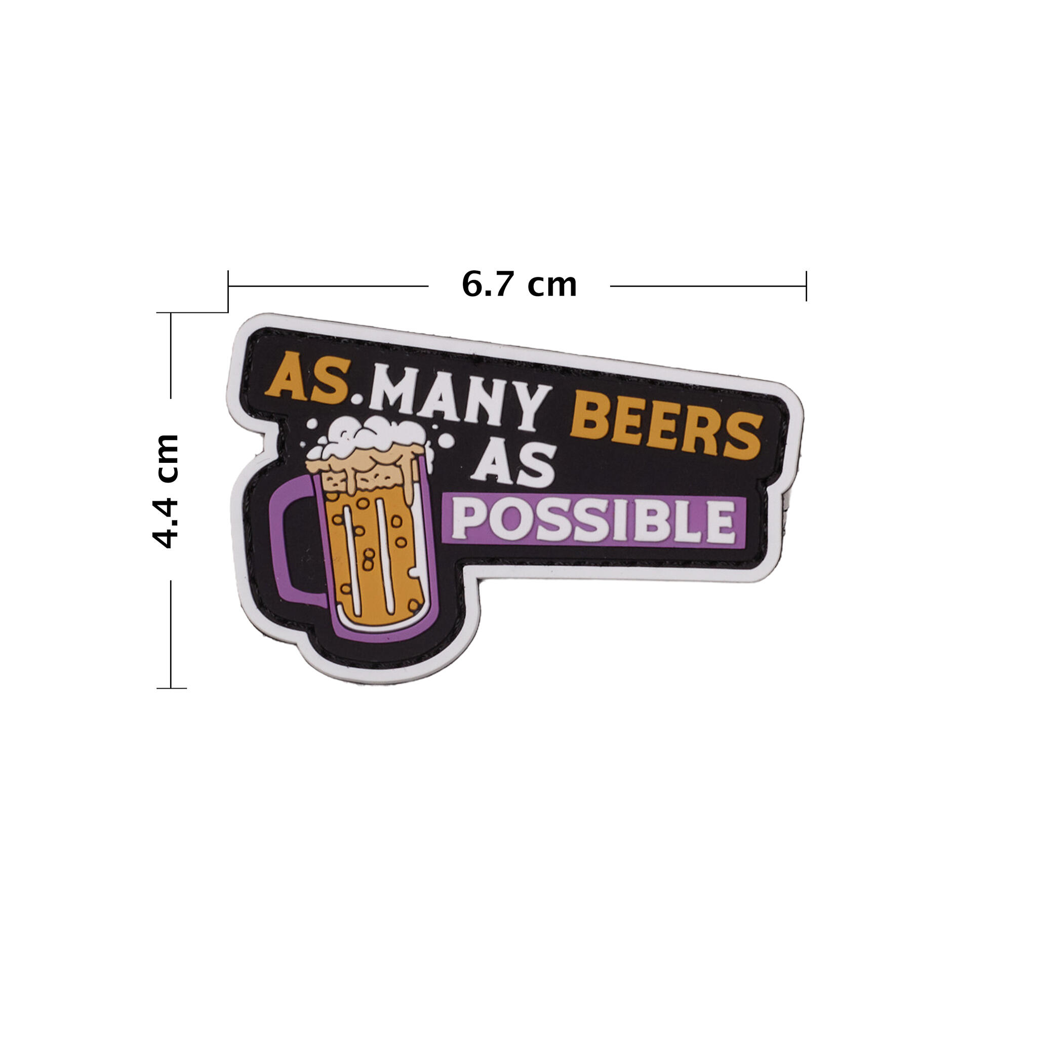 Velcro nášivka Elitex Training As Many Beers As Possible PVC 2/4