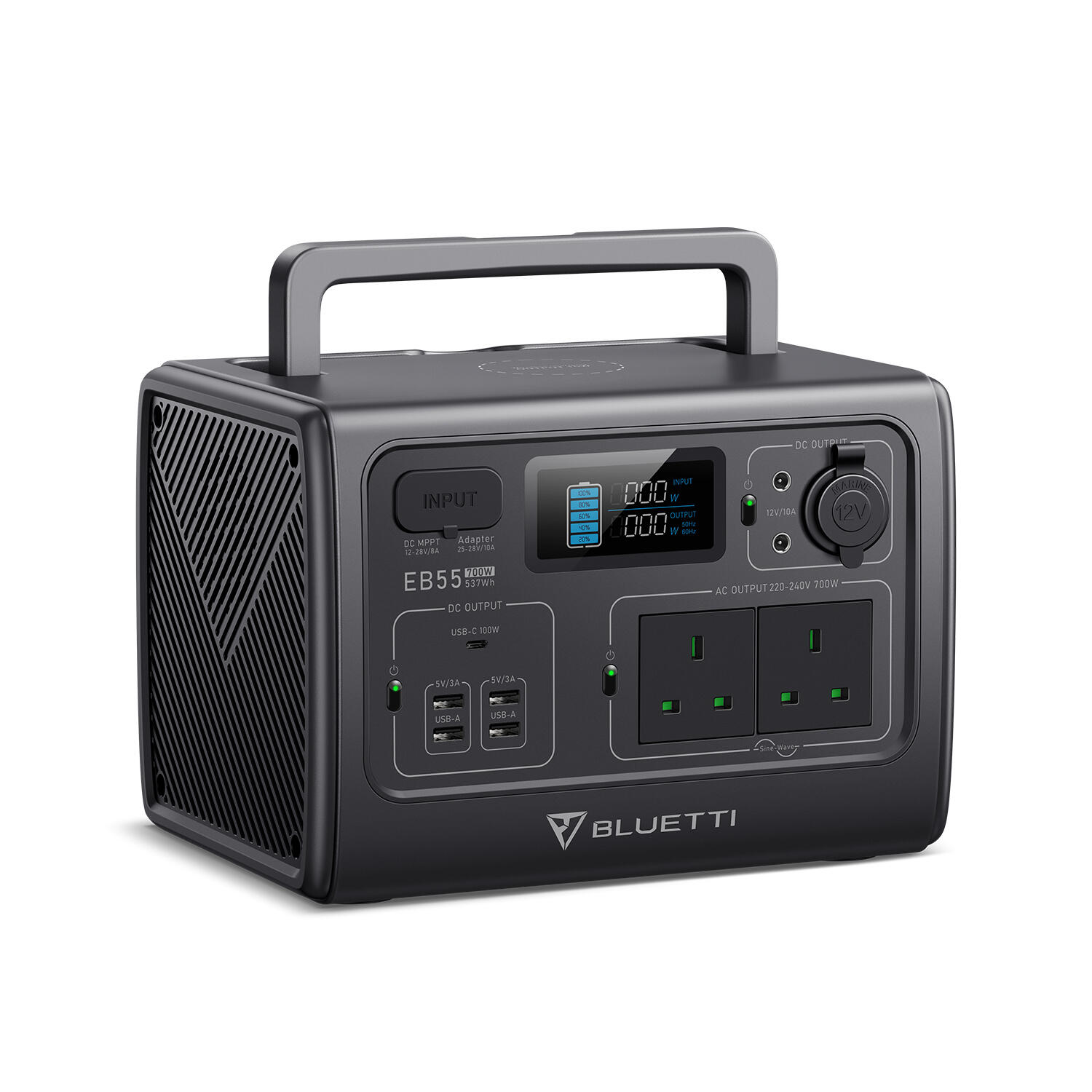 BLUETTI EB55 700W Portable Power Station 537Wh LiFePO4 Battery for Camping 1/5
