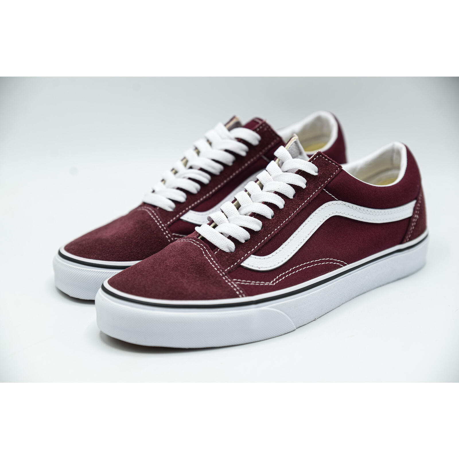 Maroon Vans Old Skool Weinrot Herren Vans Skate Chukka Low