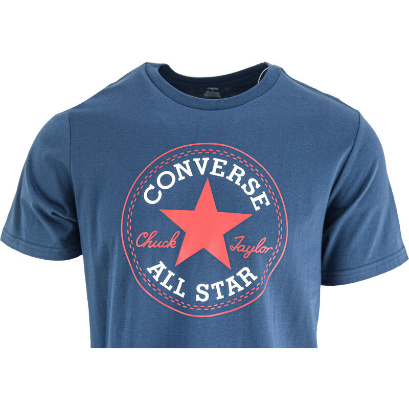 T-shirt Converse Chuck Patch Tee, Blauw, Uniseks